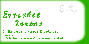 erzsebet korpos business card